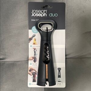 Joseph Joseph Duo 3-in-1 Black Corkscrew